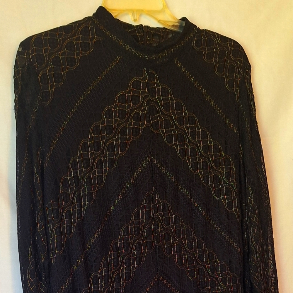 Cato Black Mid Lenght Lace Detailed Dress,  Size 18W. VINTAGE
